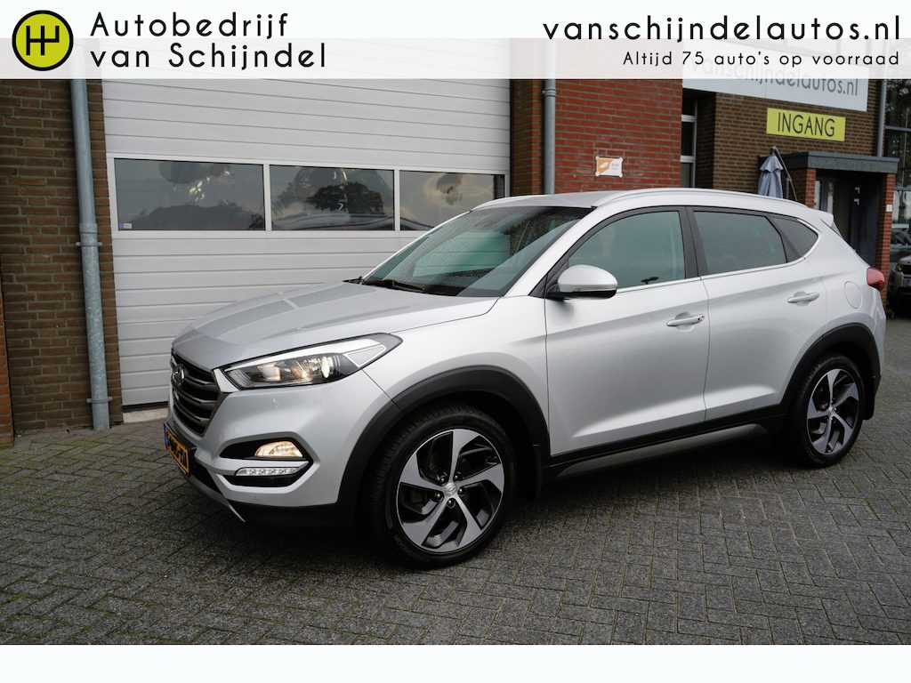 Hyundai Tucson 1.6 T-GDI 177PK 4WD PREMIUM TREKHAAK LEDER STOELVERWARMING CAMERA NAVI CLIMA CRUISE BLUETOOTH PDC LMV KEYLESS ENZ...
