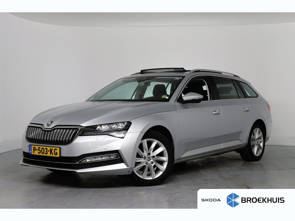 Skoda Superb Combi 1.4 TSI iV Business Edition Plus | 1e Eigenaar! | Open Dak | Memory Zetels | LED | Stoel/Stuurverwarming | Camera | Cruise Adaptive | BLIS | Keyless | Parkeersensoren V+A | Clima | Navi