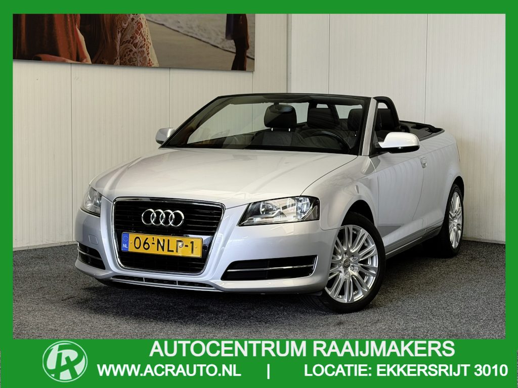 Audi A3 CABRIOLET 1.8 TFSI ATTRACTION PRO LINE BUSINESS NAVIGATIE CRUISE CONTROL BLUETOOTH TELEFOON MEDIA VOORBEREIDING ELEKTRISCHE KAP LICHTMETALEN VELGEN PDC ZEER MOOI !!
