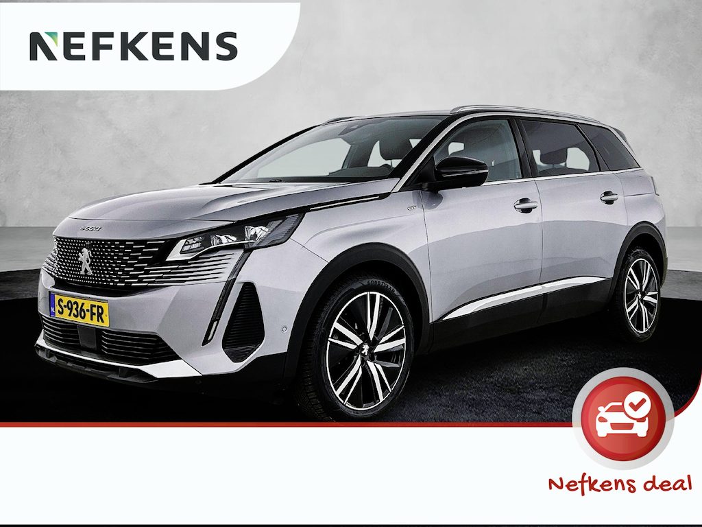 Peugeot 5008 SUV GT Pack Business 130pk Automaat | 7 Zitplaatsen | Navigatie | 360° Camera | Focal Premium HiFi | Handsfree achterklep | Full Led koplampen | Adaptieve Cruise Control | Climate Control | Leder/Alcantara | Stoelverwarming | Keyless | Parkeerassistent | Apple Carplay / Android Auto | Dodehoeksensor | Donker getint glas | 19" lichtmetalen velgen |