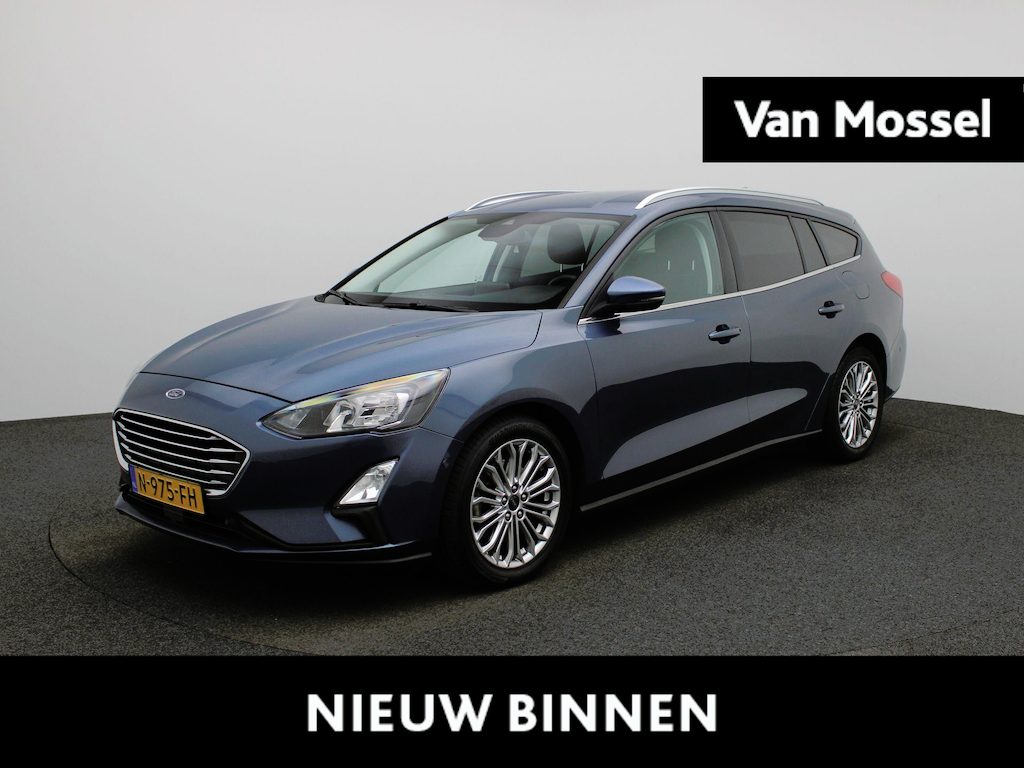 Ford Focus Wagon 1.0 EcoBoost Hybrid Titanium X Business VOLLEDIG DEALER ONDERHOUDEN | DODEHOEK HERKENNING | ADAPTIVE CRUISE | STOEL - STUUR - VOORRUIT VERWARMING | CAMERA | APPLE CARPLAY