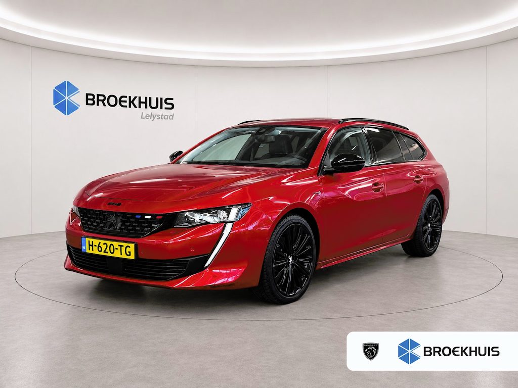 Peugeot 508 SW 2.0 BLUEHDI 160PK BLUE LEASE GT-LINE AUTOMAAT / NAVI / LEDER / FULL-LED / 19" LMV / CAMERA / KEYLESS / APPLE CARPLAY / FOCAL AUDIO / TREKHAAK / ADAPT. CRUISECONTROL / UNIEK !!