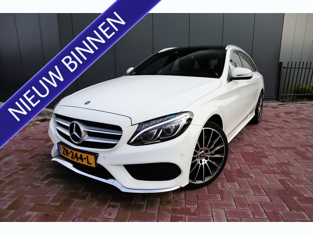 Mercedes-Benz C-klasse Estate 180 AMG Sport Edition Premium Plus Upgrade 19 inch Panoramadak Sport Leder Burmester Ambiante verlichting Electrische Trekhaak Etc. Etc.
