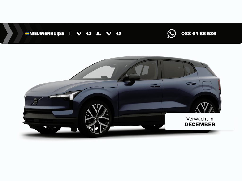Volvo EX30 P5 Long Range Plus Black Edition Europa 69 kWh | 20" | Zwart Dak | Stoel en Stuurverwarming | Elektrisch verstelbare voorstoelen | Harman/Kardon |