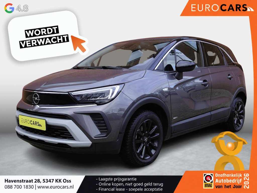 Opel Crossland 1.2 Turbo 130pk Automaat Elegance Opel Crossland 1.2 Turbo 130pk AUT. Elegance Navigatie Apple Carplay/Android Auto Camera Parkeersensoren Cruise Control Stoel- en Stuurverwarming Keyless Entry Climate Control Getinte ramen