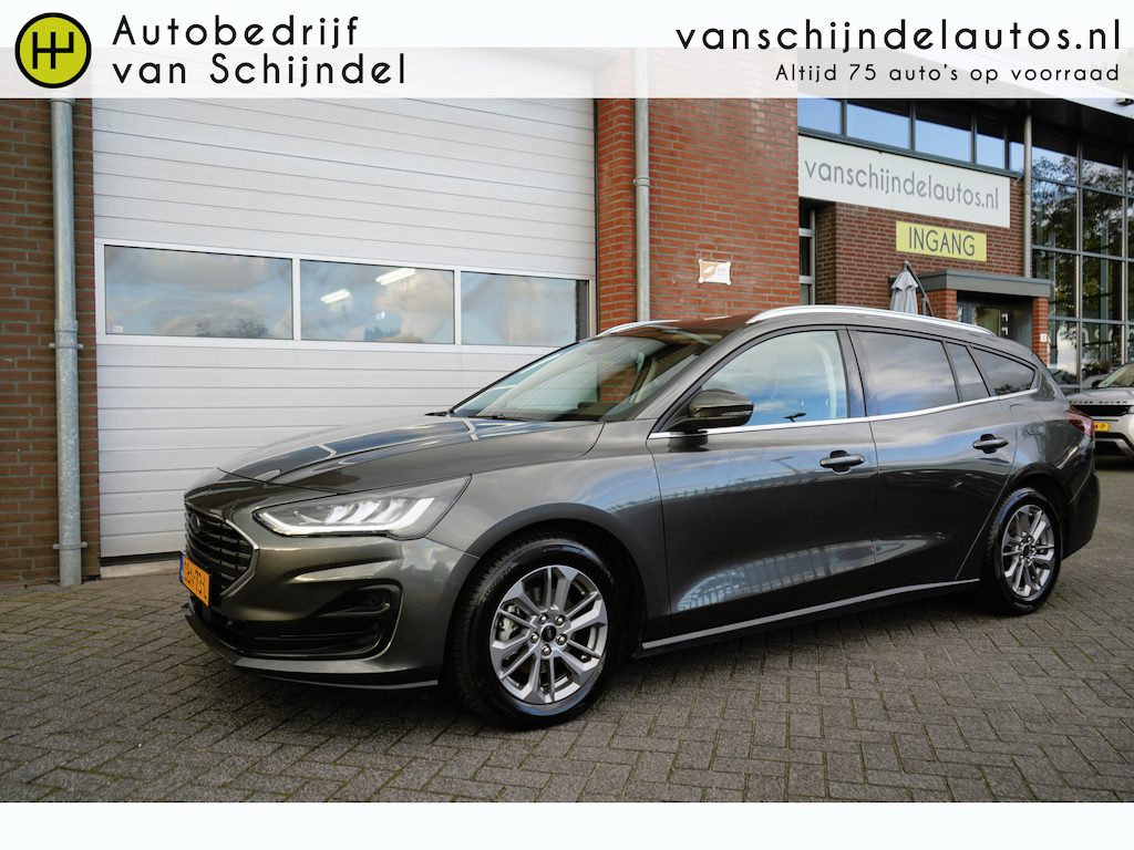Ford Focus Wagon 1.0 ECOBOOST 155PK HYBRID AUTOMAAT TITANIUM 1500KG TREKGEWICHT ORIGINEEL NEDERLANDS ANDROID/APPLECARPLAY NAVI 4X PERF ALL SEASON BANDEN FULL LED CLIMA CRUISE PDC V+A 16INCH BLUETOOTH ENZ...