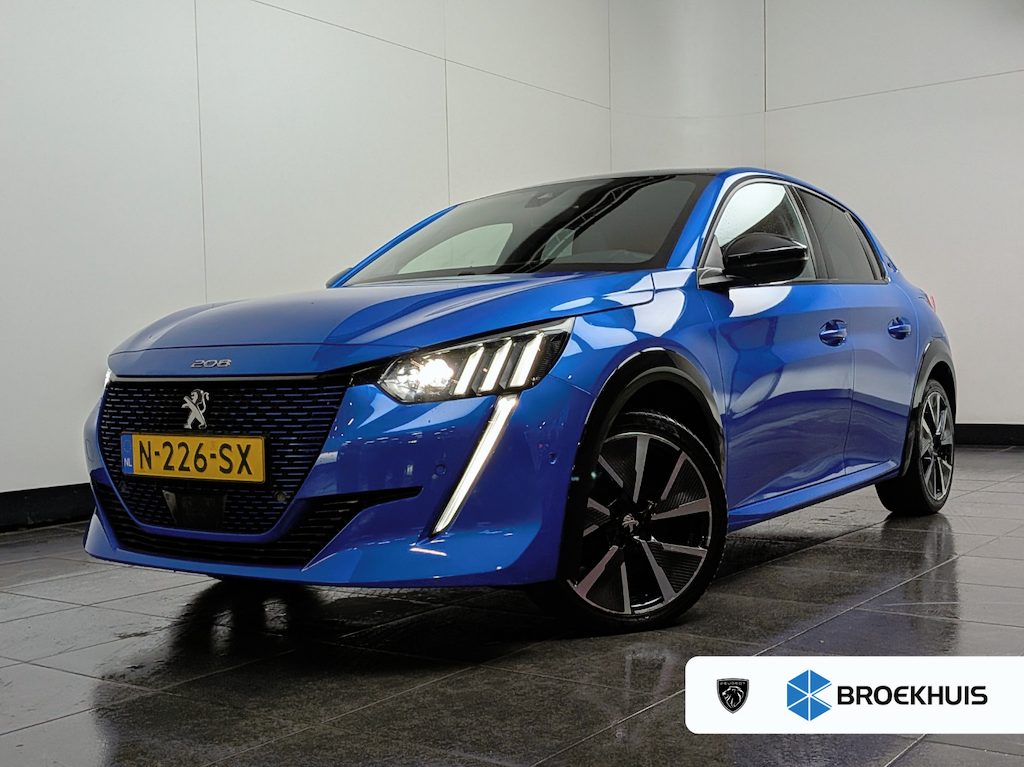 Peugeot e-208 EV GT Pack 50 kWh | SOH 92% | 1e Eigenaar! | LED | Stoelverwarming | Camera | Cruise Adaptive | Sfeerverlichting | Keyless | Clima | Navi | BLIS | Lichtmetalen Velgen