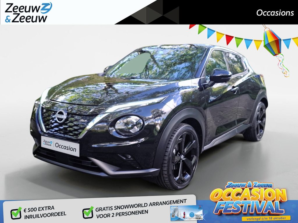 Nissan Juke 1.6 Hybrid Tekna | BOSE | RONDOM CAMERA | BLACK ON BLACK | CARPLAY |