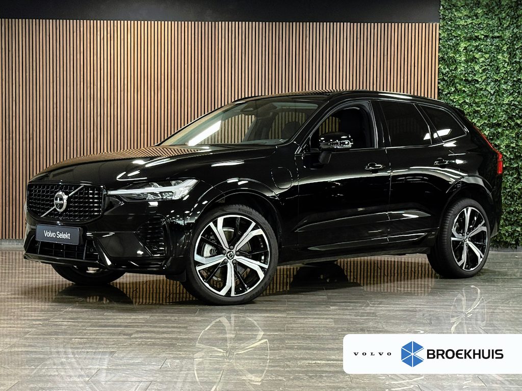 Volvo XC60 T8 AWD Recharge Ultra Dark | Luchtvering | Trekhaak | 360° Camera | 455pk | Head-Up Display | Harman Kardon | Adaptieve Cruise Control | Stoelverwarming voor+achter | Stuurwielverwarming | Full LED Meesturende koplampen | Pilot Assist | BLIS Dode Hoek Detectie | Elektrische voorstoelen geheugen | Lederen bekleding | Zitting verlenging voorstoelen | Lederen Dashboard | Schuifdak | 21 Inch | Google Infotainment | Keyless Drive | Parkeersensoren voor+achter | Privacy Glass | Elektrisch bedienbare achterklep | Alarm Klasse III | DAB Radio | Apple Carplay/Android Auto | Draadloos telefoon opladen | Volvo On Call met mobiele App functie | Onyx Black Metallic |