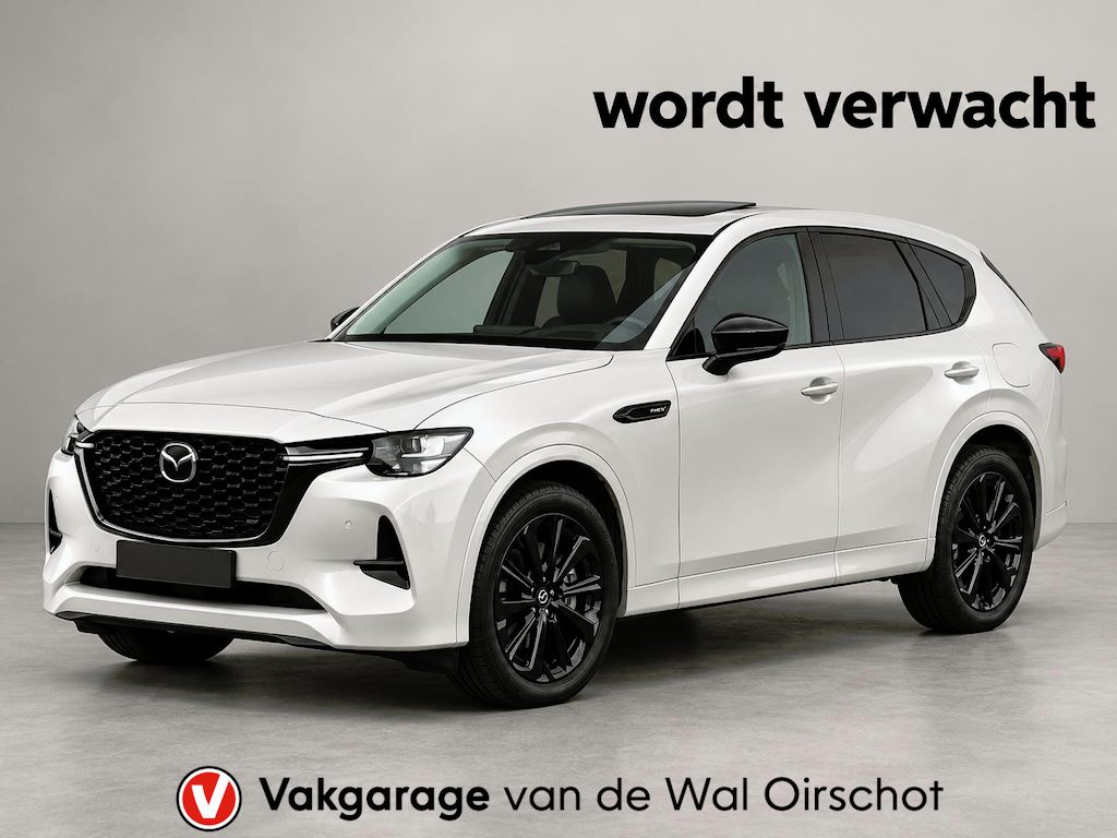 Mazda CX-60 2.5 e-SkyActiv PHEV Homura | Panoramadak | Trekhaak | 360°-camera | BOSE | Memory | Stoelventilatie | Stuur-/Stoelverwarming V+A | Apple-/Android Carplay | Dodehoek detectie | ACC