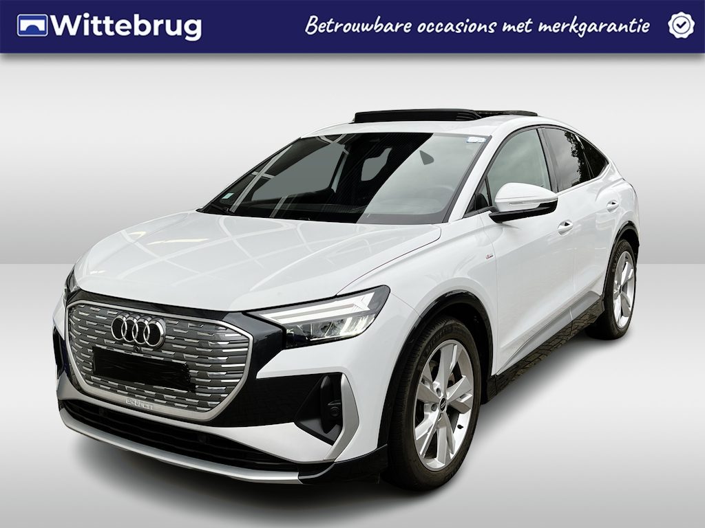 Audi Q4 Sportback e-tron 40 2x S-Line 77 kWh / 95% SOH/ PANO/ CAMERA/ PARK. SENSOREN/ SMARTPHONE INTERFACE/ STOELVERWARM./ KEYLESS/ VIRTUAL COCKPIT/ ADAPT. CRUISE/ LED/ NAVI/ CLIMA/ DAB/ 20" LMV