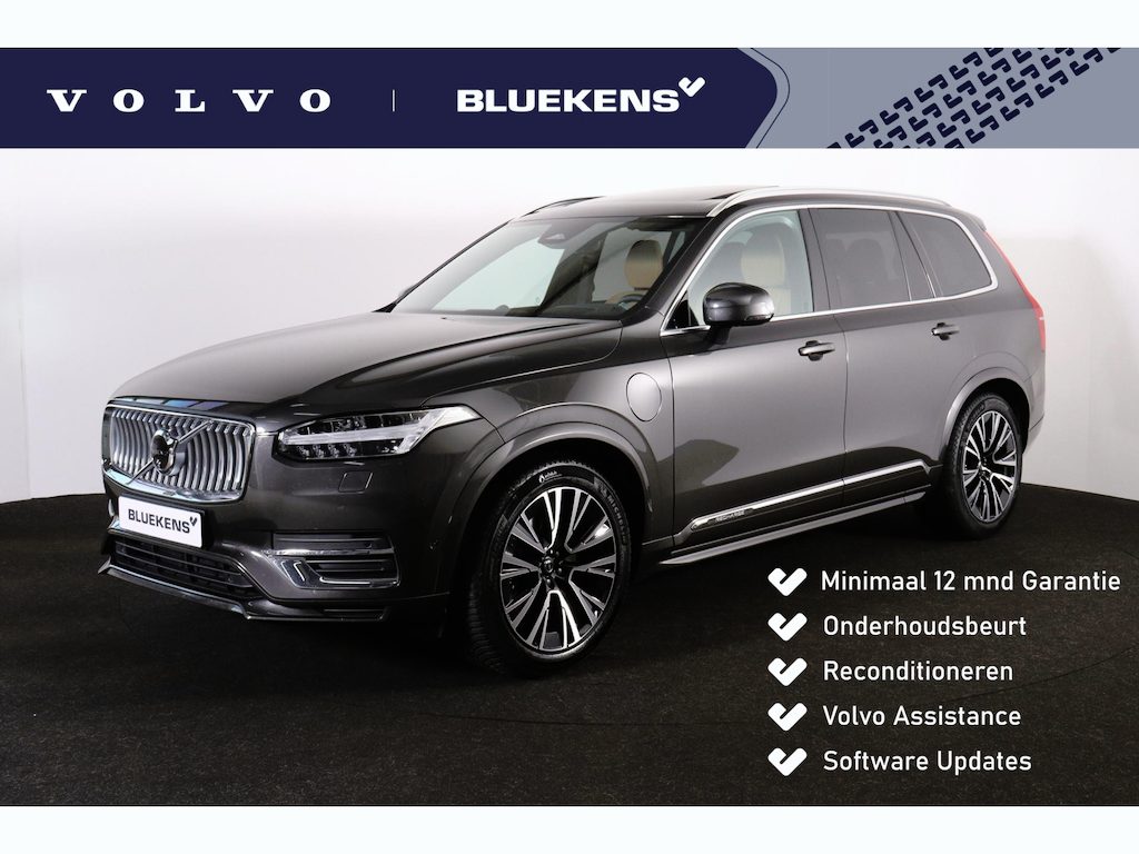 Volvo XC90 T8 Recharge AWD Ultimate Bright - Luchtvering - Panorama/schuifdak - IntelliSafe Assist & Surround - 360º Camera - Bowers & Wilkins audio - Adaptieve LED koplampen - Parkeersensoren voor & achter - Elektr. bedienb. voorstoelen met geheugen - Geventileerde voorstoelen - Head up display - Draadloze tel. lader - Extra getint glas - 20' LMV