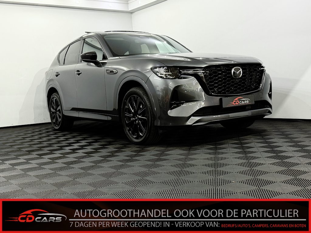 Mazda CX-60 2.5 e-SkyActiv PHEV Homura Plus Panoramadak, 360 Camera, Bose geluidsysteem, Head-up display, Memory stoelen, Elektrische achterklep, Stoelverwarming/Ventilatie, Leder, 6 jaar garantie