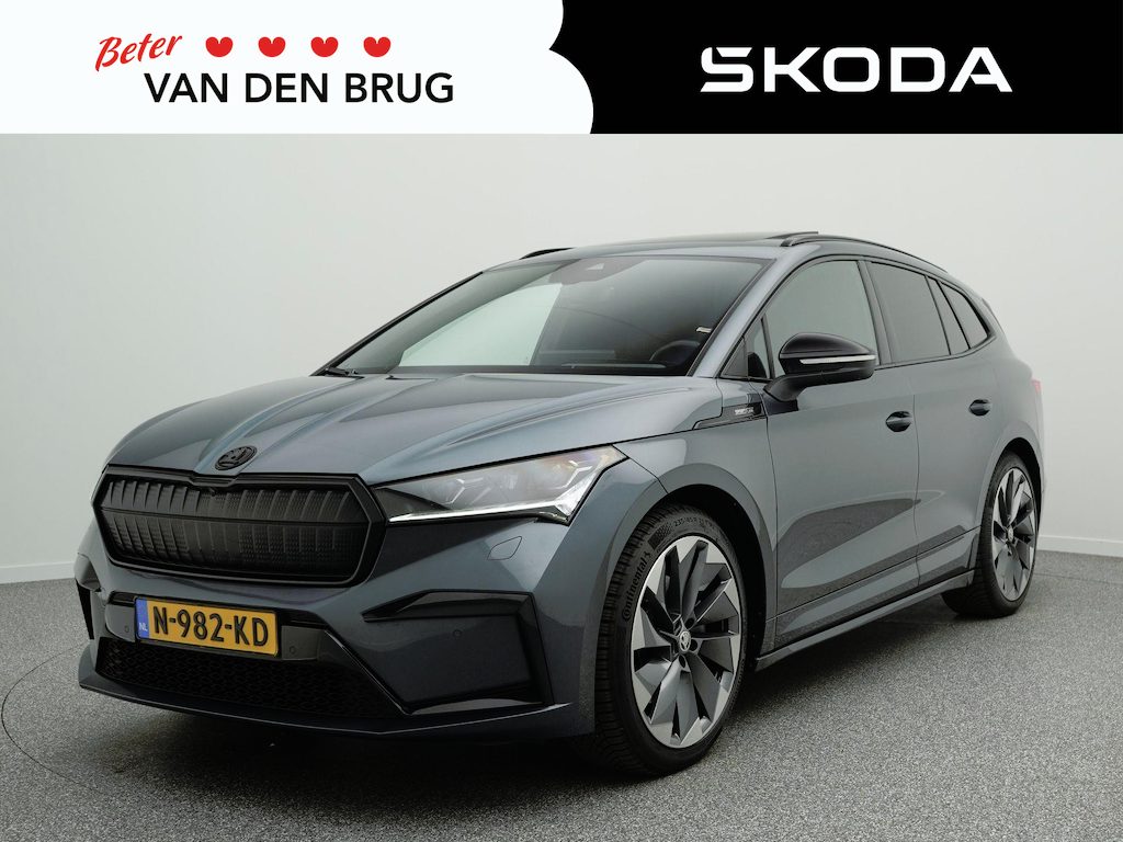 Skoda Enyaq iV 80 Sportline | SoH 92,8% | Trekhaak | Panoramadak | Head-Up Display | 360gr. Camera | Elektr. bestuurdersstoel incl. geheugen |