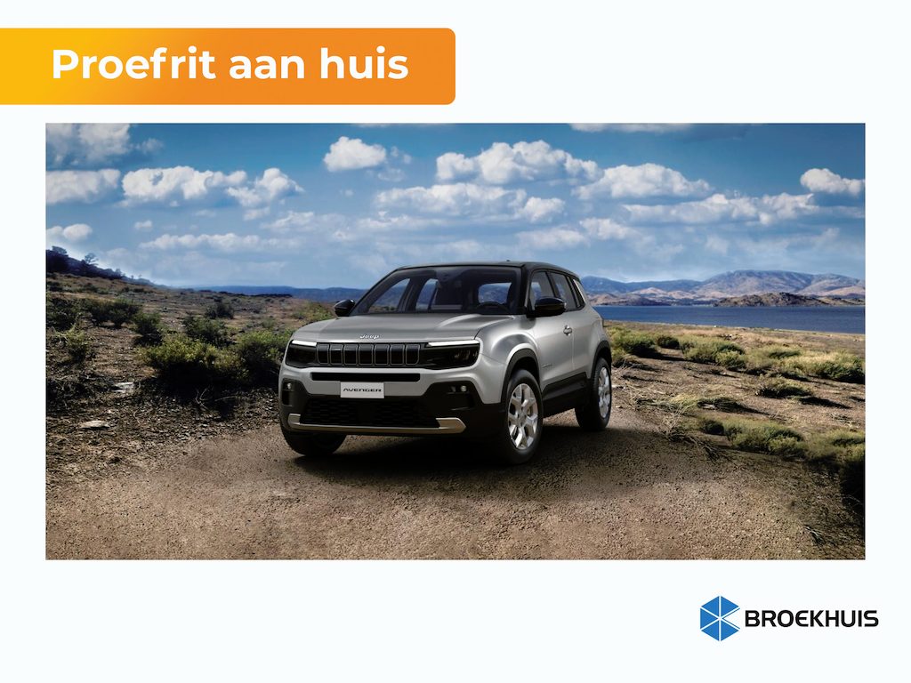Jeep Avenger Full Electric Summit Warmtepomp | Stoelverwarming | Navigatie | Apple Carlay/Android Auto | 11 kW lader | 18" Diamond Cut lichtmetalen velgen | Airco (automatisch)