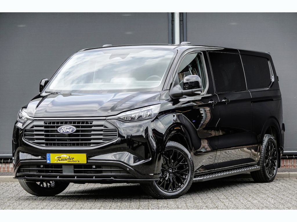 Ford Transit Custom L2H1 Dubbel Cabine 2.5PHEV 233Pk Aut. | Limited | Plug In Hybrid | 360° Camera | 2x Schuifdeur | Spoilerpack | Leder | 19'' | Agate Black