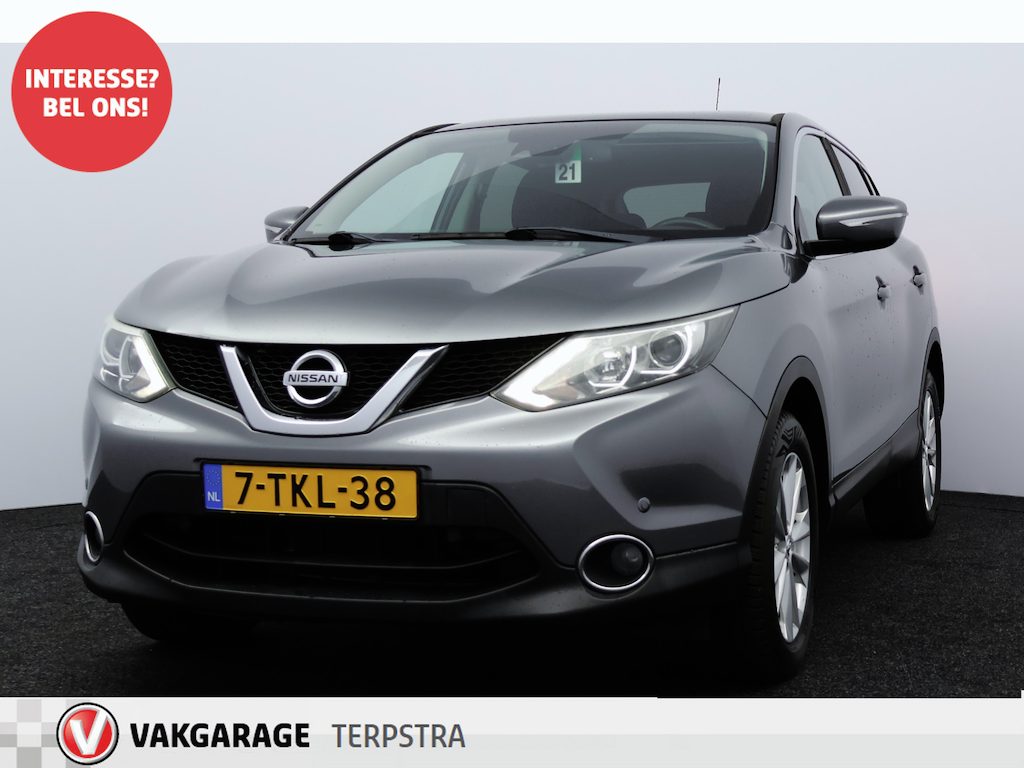 Nissan Qashqai 1.2 Connect Edition/ Pano-Dak!/ Trekhaak!/ 17''LMV/ Camera/ Keyless/ DAB+/ Clima/ Navi/ Cruise/ Bluetooth/ Multi.LEDER.Stuur/ Elek.Pakket/ Isofix/ PDC V+A.