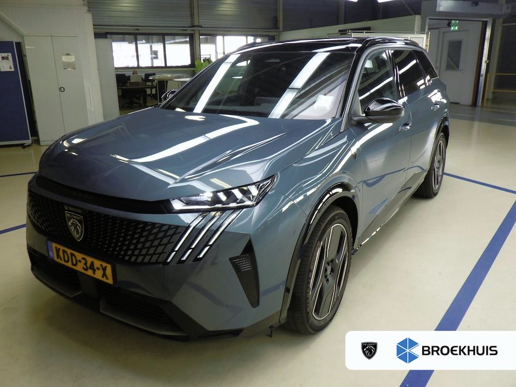 Peugeot e-5008 GT Exclusive 73 kWh 7p Tot 8 Jaar Garantie! | Schuif-/Kanteldak | Afn. Trekhaak | Vol-Leder | Massage | Elektr. Achterklep | 360 Camera | Adaptive Cruise | !!