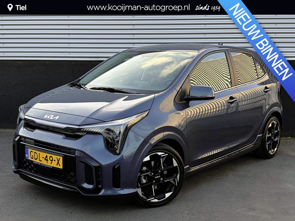 Kia Picanto 1.0 DPI GT-Line Schuif/kanteldak, UNIEKE AUTO! Nieuw geleverd en dealeronderhouden, Stoel- & Stuurwiel verwarmd, Navigatie, Cruise control, Lichtmetalen velgen, Climate control,
