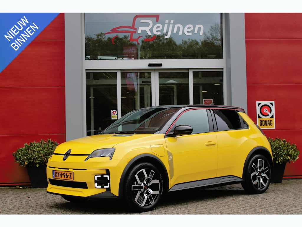Renault R5 COMFORT RANGE TECHNO 150PK 52 kWh *NIEUWE AUTO!* | PACK WINTER TECHNO: (ELEKTRISCH VERWARMBARE VOORSTOELEN, ELEKTRISCH VERWARMBAAR STUURWIEL, BESTUUDERSSTOEL MET ELEKTRSCH VERSTELBARE LENDESTEUN, IN HOOGTE VERSTELBARE PASSAGIERSSTOEL) | ZWART DAK | LICHTMETALEN VELGEN 18" | ADAPTIVE CRUISE CONTROL | FULL LED KOPLAMPEN MET FRANSE VLAG | ELEKTRTISCH INKLABARE EN VERWARMBARE BUITENSPIEGELS | ACHTERUITRIJ CAMERA | SFEER VERLICHTING | GOOGLE MAPS NAVIGATIE | DRAADLOZE TELEFOONLADER | PRIVACY GLASS | 100KW SNELLAAD FUNCTIE | DRAADLOZE APPLE CARPLAY/ANDROID AUTO | DAB+ RADIO | SFEER VERLICHTING |