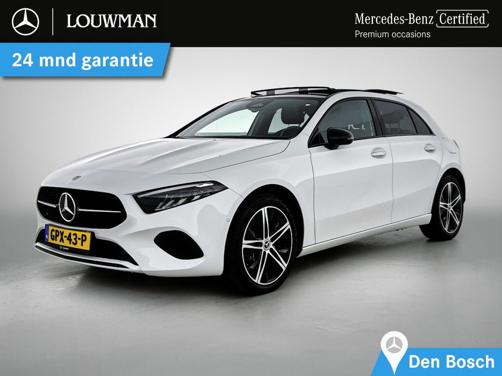 Mercedes-Benz A-klasse 250e Luxury line | Night pakket | Panorama schuifdak | parkeer pakket en achtercamera | Inclusief 24 maanden Mercedes-Benz Certified garantie voor Europa.