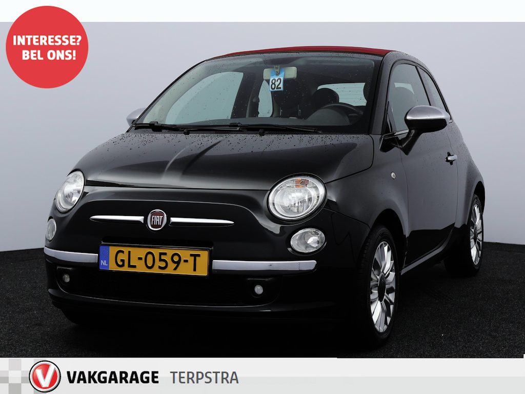 Fiat 500C 0.9 TwinAir Turbo Lounge/ Cabrio!/ 15''LMV/ Clima/ Multi.LEDER.Stuur/ Elek.pakket/ Isofix/ PDC achter.
