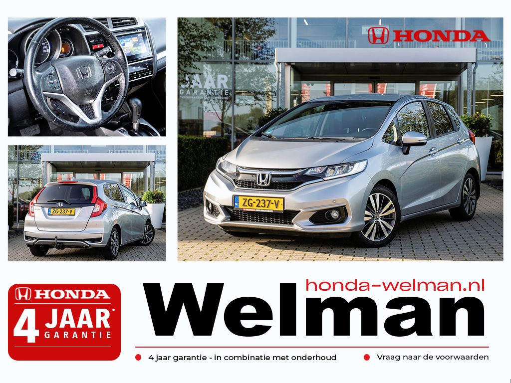 Honda Jazz 1.3i V-TEC ELEGANCE - AUTOMAAT - TREKHAAK - ALL WEATHERS - SPATLAPPEN