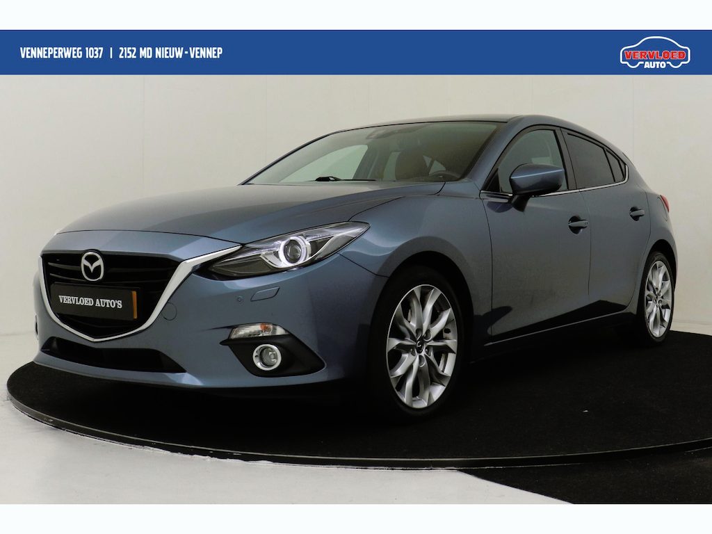 Mazda 3 2.0 GT-M -CRUISE|BOSE|HEAD-UP DISP.|KEYLESS|LEDER|POWER-SEATS|PRIVACY.GLAS|STOELVERW.|DODEHOEK|18"