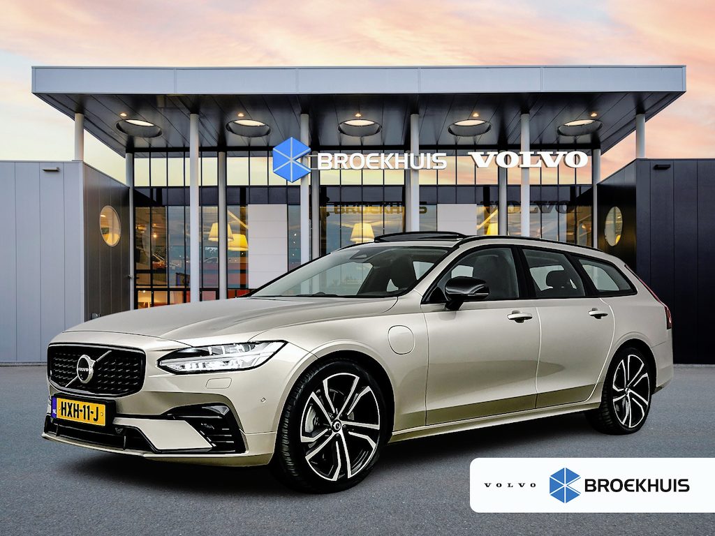 Volvo V90 T8 Recharge Ultra Dark | 20" | Luchtvering | Bowers & Wilkins | Geventileerd Nappa | Massagestoelen | 360 Camera |