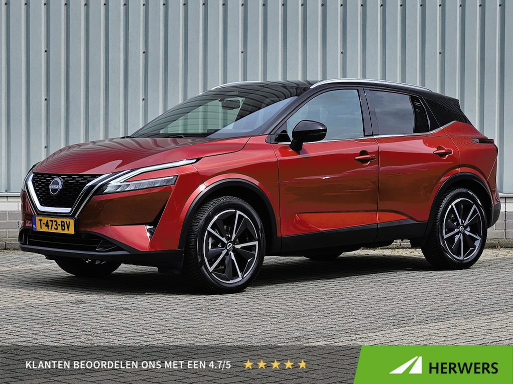 Nissan Qashqai 1.3 MHEV Tekna / Trekhaak / Panoramadak / Head-Up Display / Elektrisch Verstelbare Bestuurdersstoel / Elektrische Achterklep / Adaptief Cruise Control / Apple Carplay & Android Auto / Climate Control /