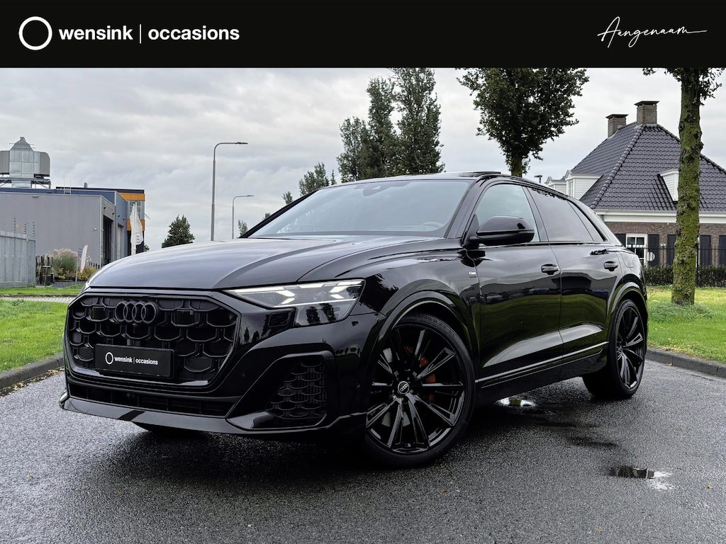 Audi Q8 60 TFSI e quattro Pro Line S Competition | Panoramadak | Laserlicht | Trekhaak | 360 camera | Adaptieve cruise control | HUD | 23'' velgen | Softclose |
