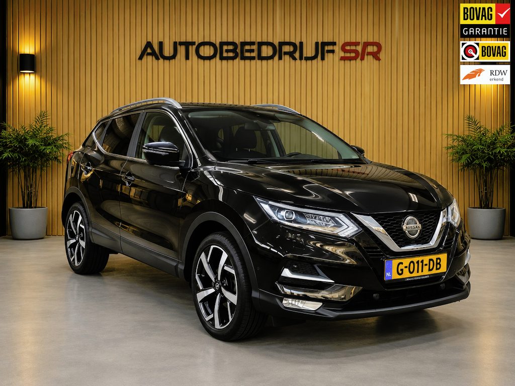 Nissan Qashqai 1.3 DIG-T Tekna Glasdak! 360'Camera! Navi! Stoelverwarming! Lane Assist! Cruise! Inklapbare Spiegels! Star/Stop!