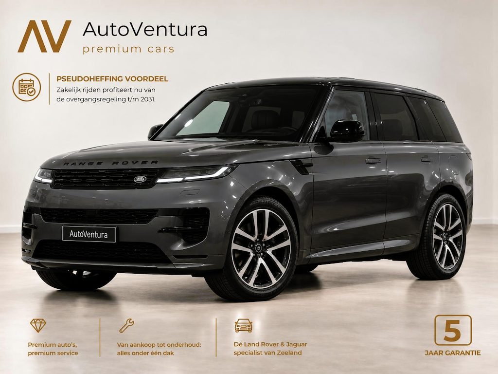 Land Rover Range Rover Sport 3.0 P550e l Schuif- /kantel Pano l Stoelventilatie l Black Pack l 22" Inch Velgen | Trekhaak