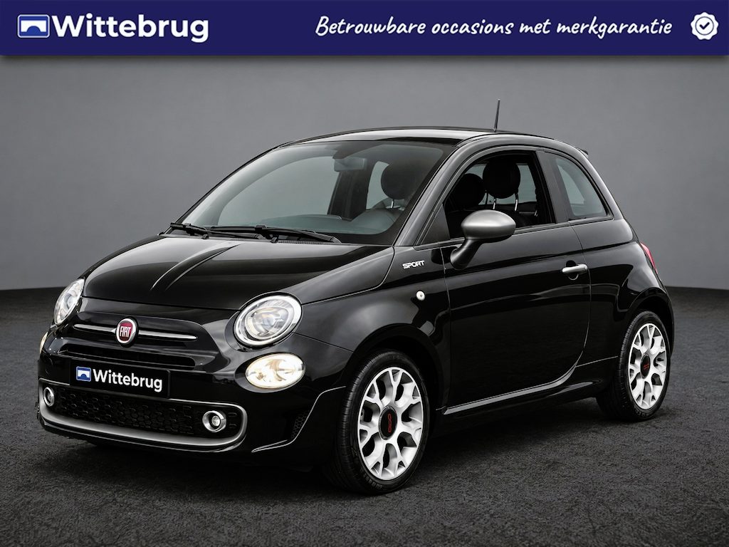 Fiat 500 1.0 Hybrid Sport Panoramadak | Apple CarPlay | Cruise Control | Climate Control | Parkeersensoren | 16" LM velgen YP