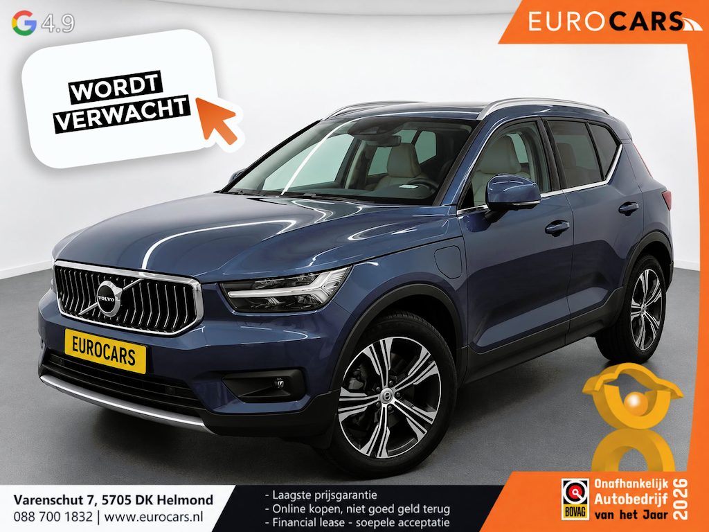 Volvo XC40 1.5 T4 Recharge Inscription Panoramadak Trekhaak Navigatie Apple CarPlay Android Auto Camera Parkeerhulp Adaptive Cruise Control Stoel- en stuurverwarming Full Led Elektrische achterklep Virtual Cockpit Climate Control Lichtmetalen velgen