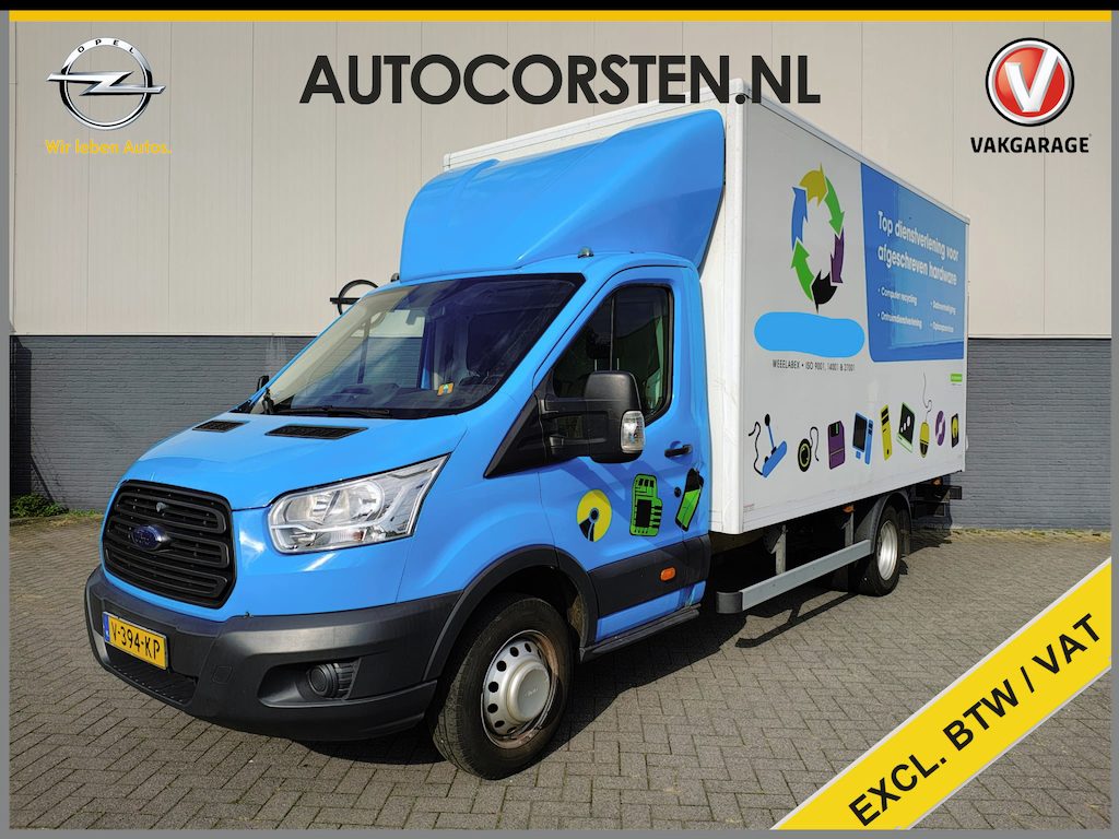 Ford Transit 350 2.2TDCI 155PK Laadklep Bakwagen L4 3-Persoons Trekhaak Bluetooth Airco Voorruitverwarming Cruise Control Elektrisch bedienbare Laadklep 2.800KG Trekgewicht