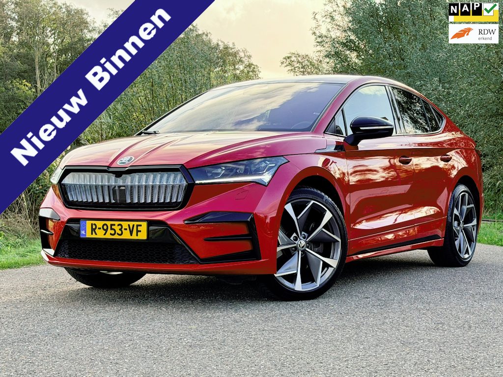 Skoda Enyaq Coupé iV 80 RS 92%SOH Pano Dealer Onderhouden 21INCH Carplay Navi Stoel/Stuur verwarming NAP Vol in opties
