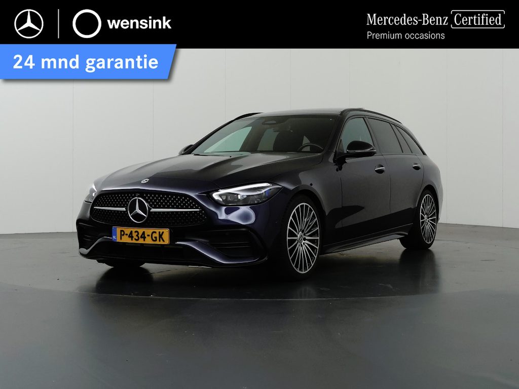 Mercedes-Benz C-klasse Estate 180 AMG Line | Panoramadak | Night | Multispaaks lichtmetalen velgen | Memory | Digital Light | Sfeerverlichting | Headup |