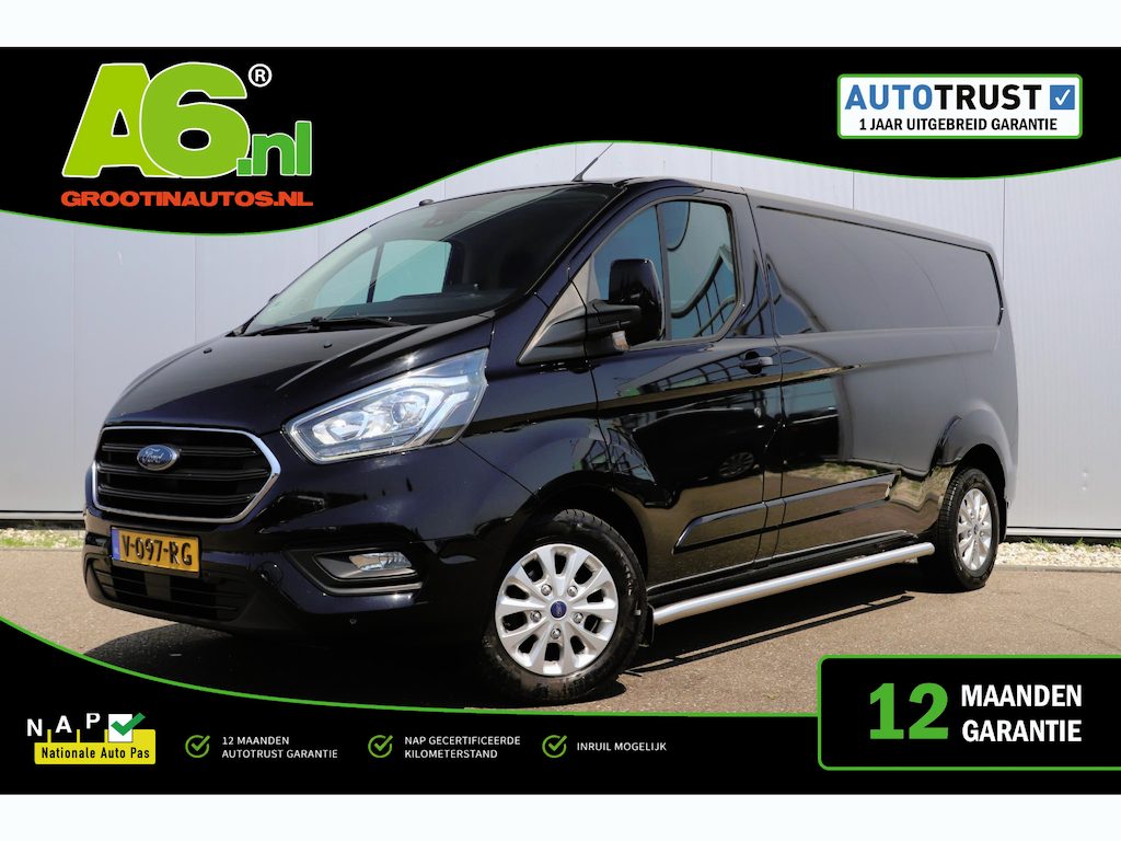 Ford Transit Custom 300 2.0 TDCI L2H1 Limited DC 170PK Automaat NWE Distr.Riem ! Trekhaak Sidebars Navigatie Achteruitrijcamera Carplay LED 16 inch LMV Schuifdeur Airco Cruise