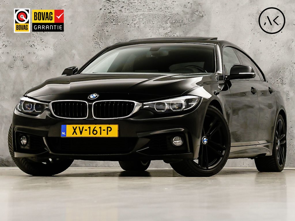 BMW 4-Serie Gran Coupe 418i M Sport Automaat (NAP, SCHUIFDAK, M PAKKET, GROOT NAVI, HARMAN/KARDON, STOELVERWARMING, GETINT GLAS, SPORTSTOELEN, PARKEERSENSOREN, NIEUWE APK, NIEUWSTAAT)