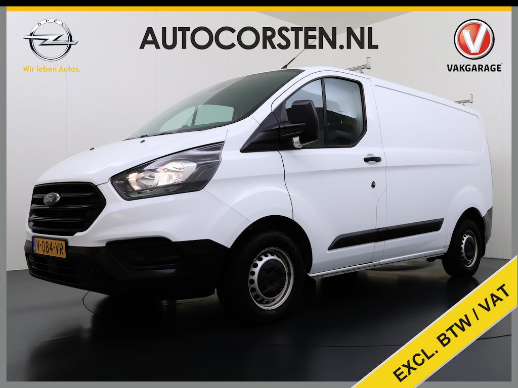 Ford Transit Custom 280 2.0TDCI L1H1 Euro 6 Trekhaak 3-Persoons Airco Voorruitverwarming Bluetooth Schuifdeur+Achterdeuren Inbouwkasten Vloer+Wandbetimmering Dakdragers 2.350KG Trekgewicht
