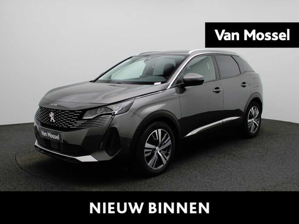 Peugeot 3008 1.6 HYbrid 225 Blue Lease Allure | Automaat | Half-Leder | Navigatie | Virtual cockpit | Cruise control | Sfeer verlichting | DAB | Elec achterklep | Stoel verwarming | Climate control | Parkeer sensoren | LMV | LED |Camera |