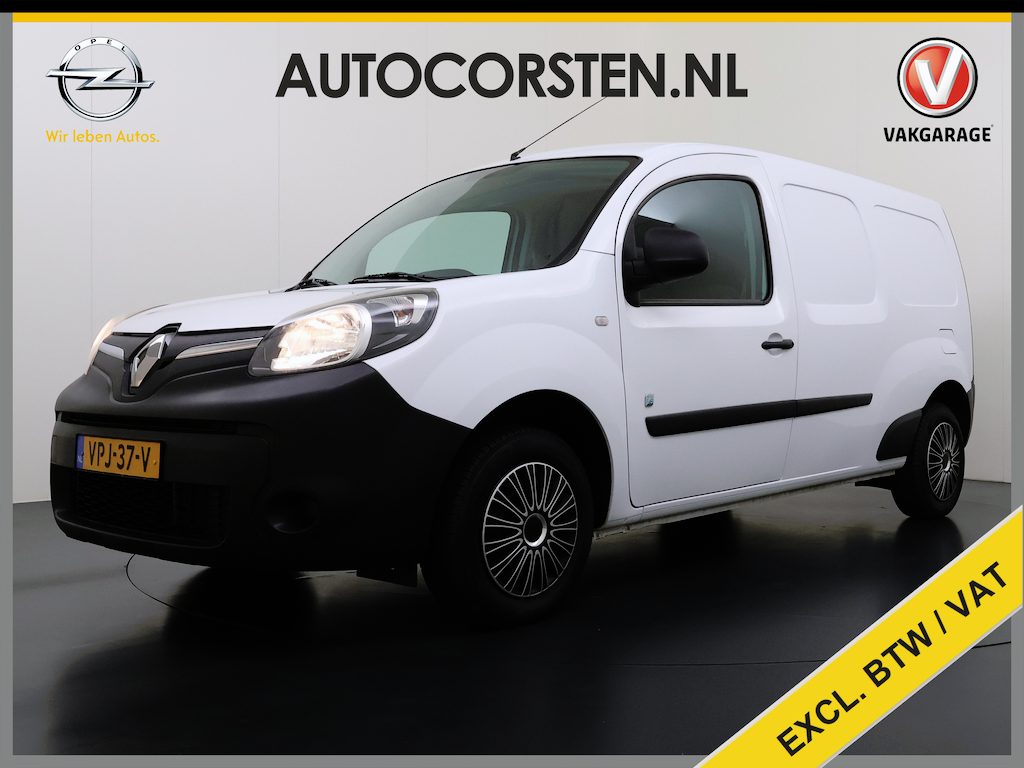 Renault Kangoo Z.E. Maxi Huur Accu Trekhaak Airco Bluetooth Cruise Control SOH 75% Schuifdeur Achterdeuren Tussenwand