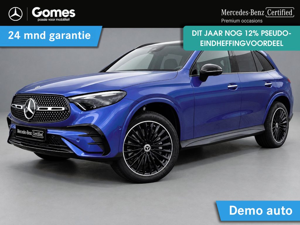 Mercedes-Benz GLC 300 e 4MATIC Sport Edition | AMG Line | Premium Pakket | Night Pakket | Winter Pakket | Panoramadak | 360° Camera | Augmented Reality voor Navigatie | Dodehoekassistent | Verkeersbordenassistent | DIGITAL LIGHT | Elektrisch Verstelbare Stoelen + Memory | Stoelverwarming | Stuurverwarming | Sfeerverlichting | Apple CarPlay | Android Auto | Sierdelen Lindehout Antraciet | Elektrische Achterklep | Elektrisch Inklapbare Buitenspiegels | Parkeersensoren