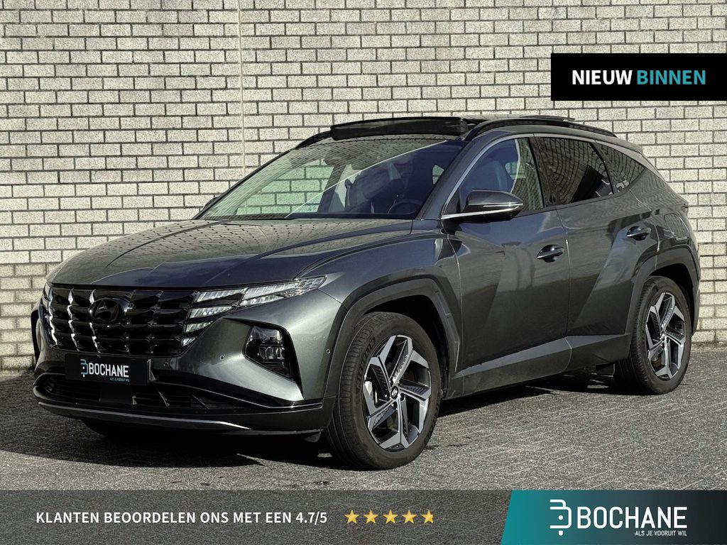 Hyundai Tucson 1.6 T-GDI PHEV Premium Sky 4WD | SOH 97% | Trekhaak | Panoramadak | 360° Camera | Stoelverwarming + Stoelventilatie |