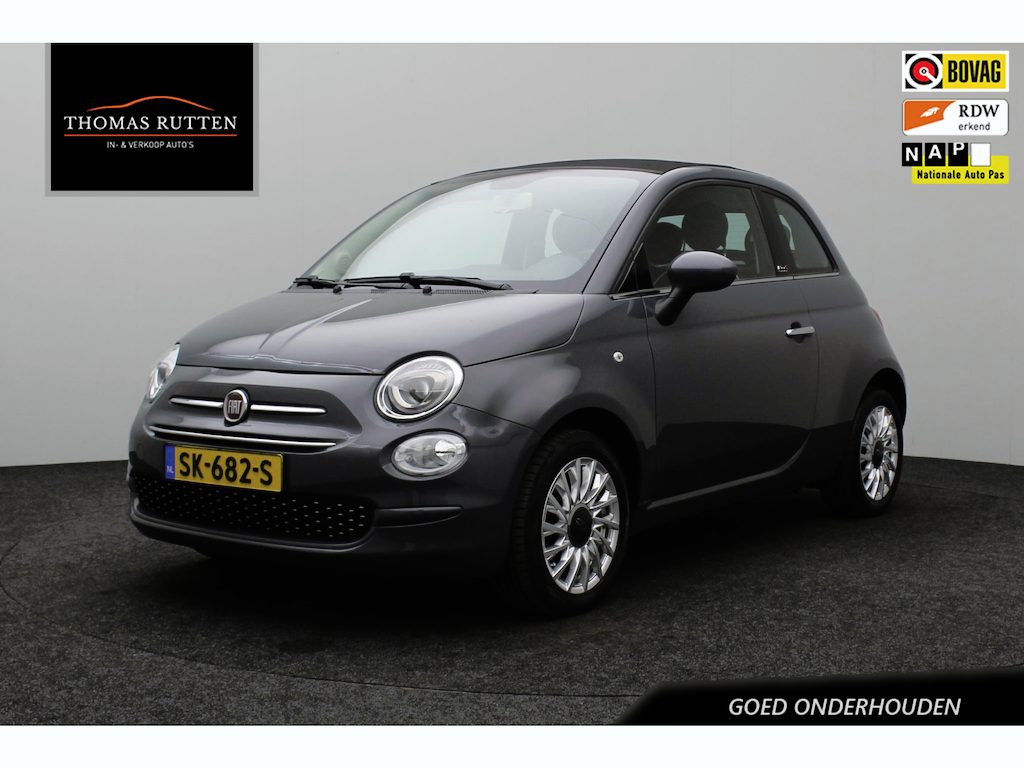 Fiat 500C 0.9 TwinAir Turbo Lounge Cabrio 2018 | Goed Onderhouden | Airco | Lichtmetalen Velgen | DAB Radio | Boekjes | 2 Sleutels | Elektrische Ramen | NAP Nationale Autopas