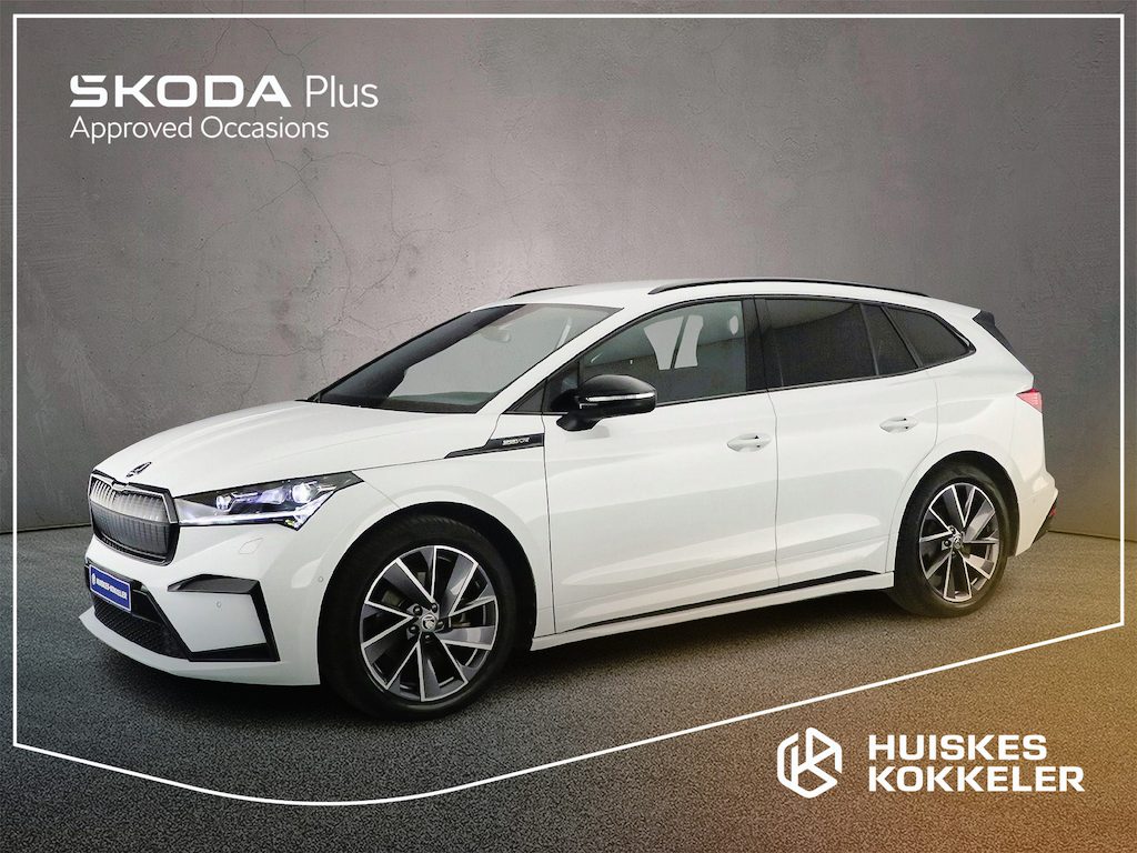 Skoda Enyaq iV 60 Sportline 180pk Automaat Warmtepomp, Adaptive cruise control, Achteruitrijcamera, LED koplampen, Parkeersensoren, App connect, Stoelverwarming