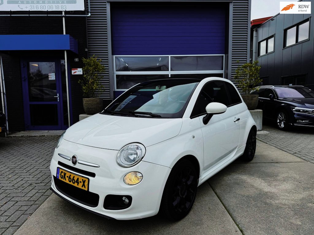 Fiat 500C 0.9 TwinAir Lounge 86PK|Cabriolet|Half/Leder|USB-AUX|S-Sportuitvoering|Digital scherm|Airco|Electrische ramen|PDC|Histor