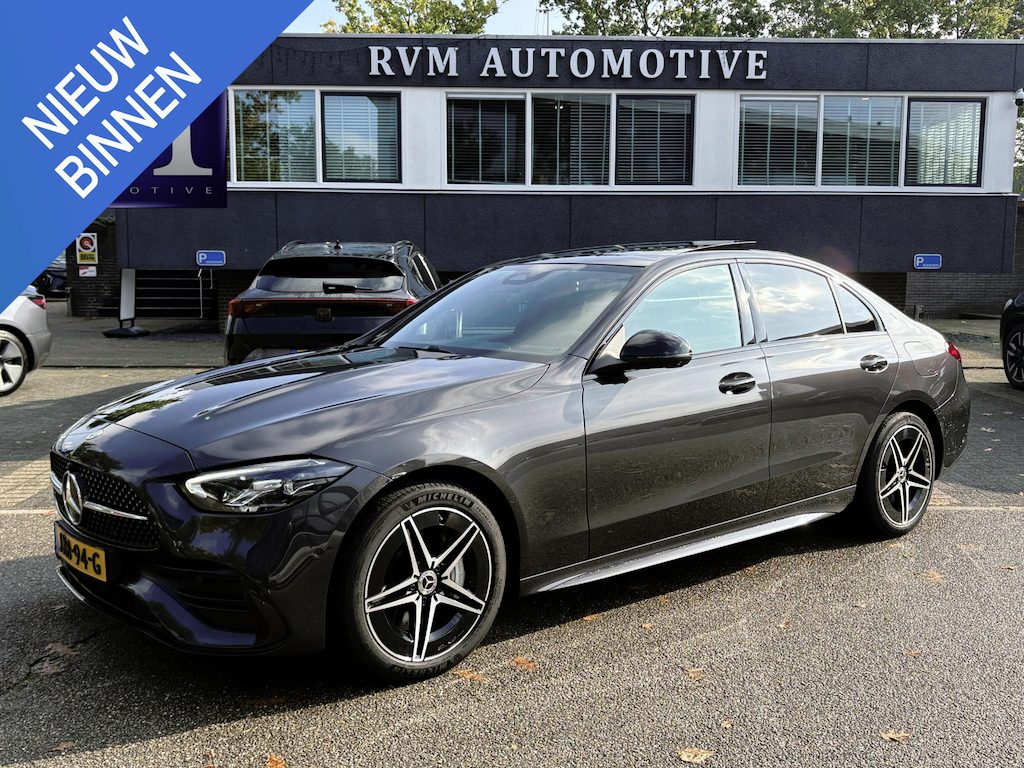 Mercedes-Benz C-klasse 300 e Business Solution AMG ORIG. NL NAP| EERSTE EIGENAAR| PANO| MEMORY STOELEN| 360 CAMERA| STOELVERWARMING| NIGHT PAKKET|