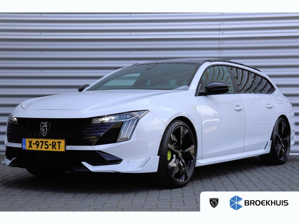 Peugeot 508 SW PSE 1.6 HYBRID 360PK SPORT ENGINEERED AUTOMAAT SOH 99,25% / NAVI / LEDER / CLIMA / PDC / 20" LMV / CAMERA / KEYLESS / I-COCKPIT / FULL-LED / PANO. DAK / ALCANTARA / WINTERPAKKET / FOCAL AUDIO / ADAPT. CRUISECONTROL / FULL-OPTIONS !!